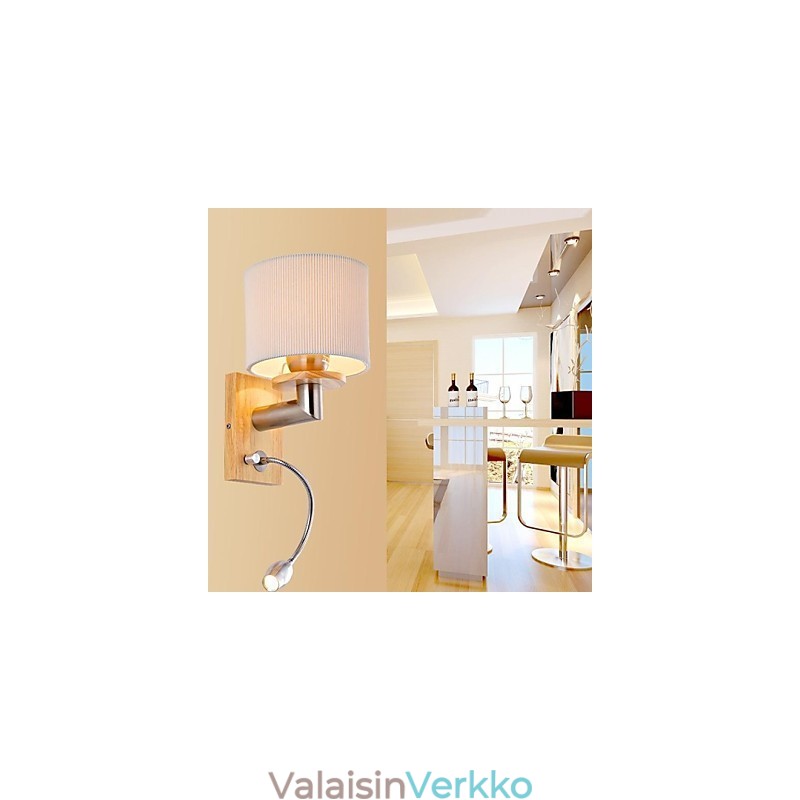 Seinävalaisin yksi valo lukuvalolla