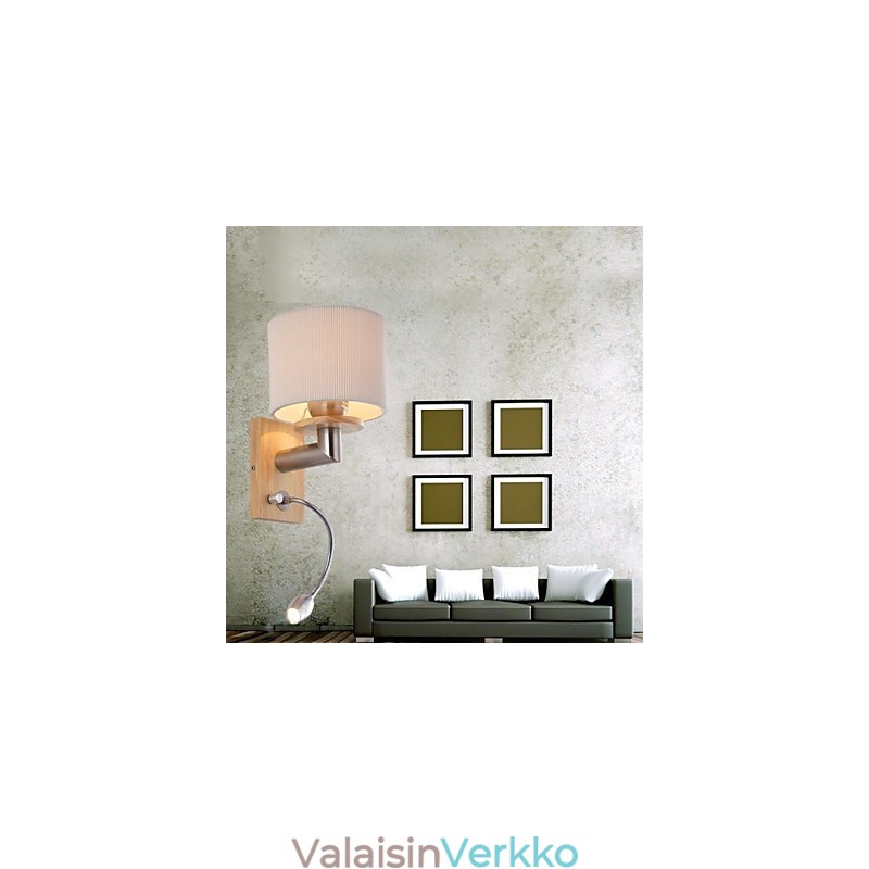 Seinävalaisin yksi valo lukuvalolla
