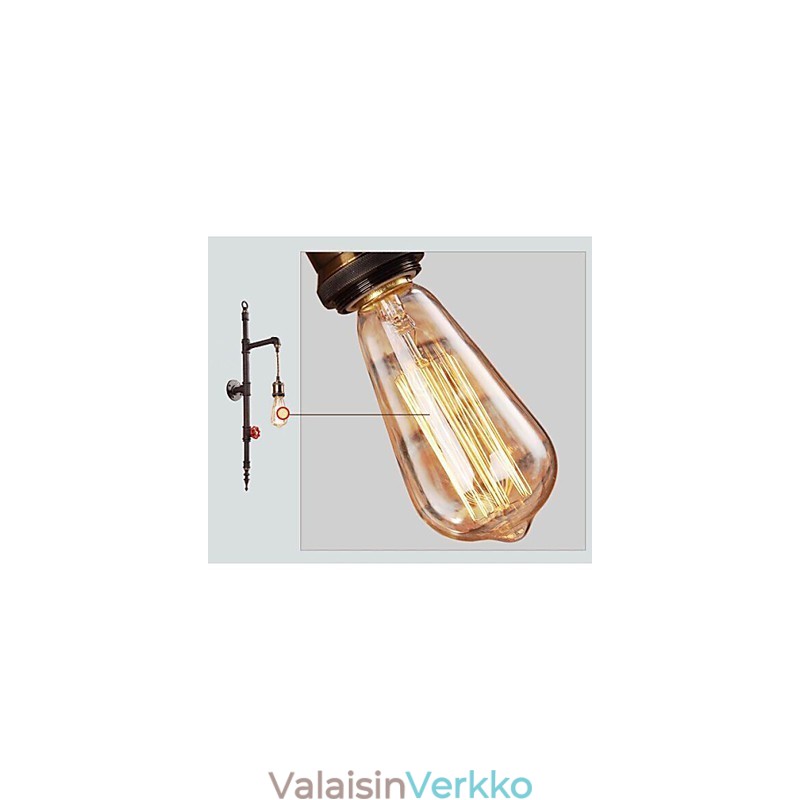 Maaseudun Creative Retro Rocket -seinävalaisimen putkiseinä
