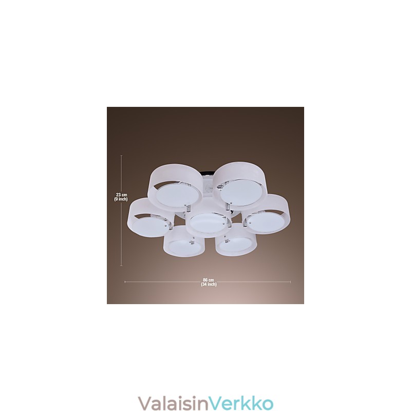 Moderni nykyaikainen kromimetallikattokruunu uppoasennus
