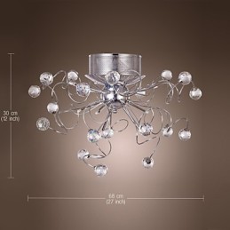 Kattokruunu Crystal Modern Design Living 9 Lights