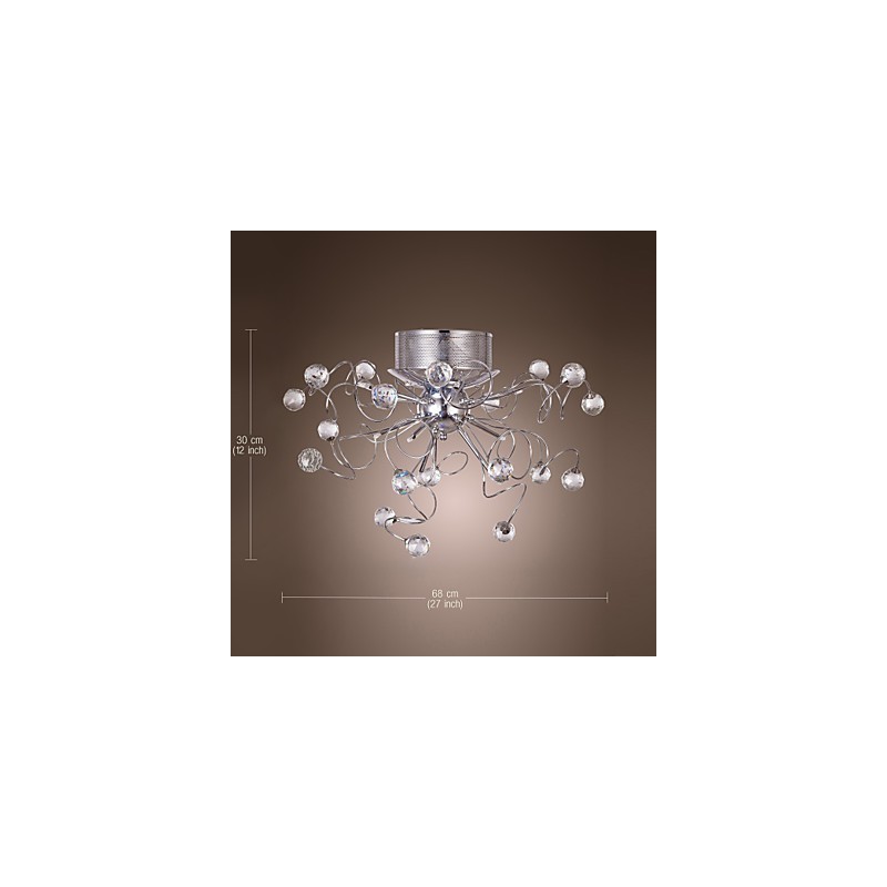 Kattokruunu Crystal Modern Design Living 9 Lights