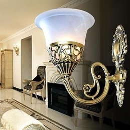 Pronssivalaisimet Valot Moire Glass European Retro Classic 220V