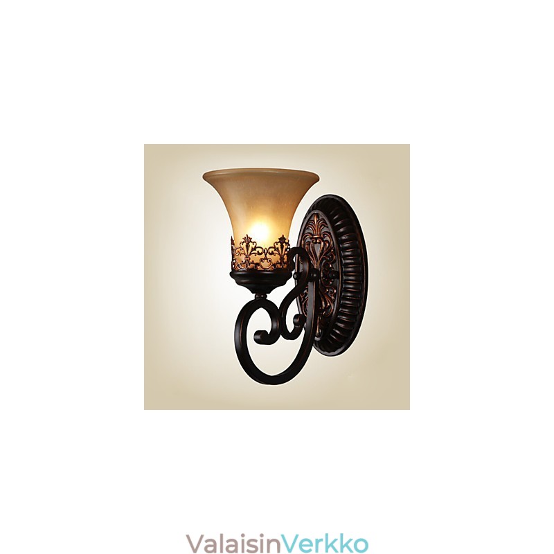 Vintage-seinävalaisimet 1 valo hartsimateriaalilla lasivarjostimella makuuhuoneen olohuoneen eteisen valot