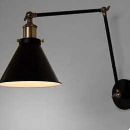 Industrial Nostalgia Personality Loft Black Umbrella Section Double seinävalaisin
