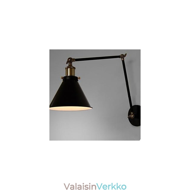 Industrial Nostalgia Personality Loft Black Umbrella Section Double seinävalaisin