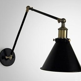 Industrial Nostalgia Personality Loft Black Umbrella Section Double seinävalaisin