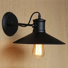 Retro Moderni Creative Industrial Wind Black Paint Shop Varasto Baari Kahvila Hotelli Rautainen seinälamppu