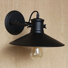 Retro Moderni Creative Industrial Wind Black Paint Shop Varasto Baari Kahvila Hotelli Rautainen seinälamppu
