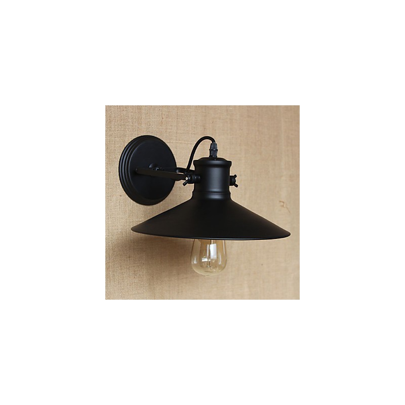 Retro Moderni Creative Industrial Wind Black Paint Shop Varasto Baari Kahvila Hotelli Rautainen seinälamppu
