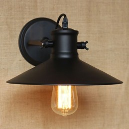 Retro Moderni Creative Industrial Wind Black Paint Shop Varasto Baari Kahvila Hotelli Rautainen seinälamppu