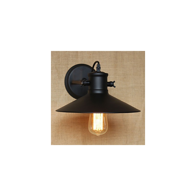 Retro Moderni Creative Industrial Wind Black Paint Shop Varasto Baari Kahvila Hotelli Rautainen seinälamppu