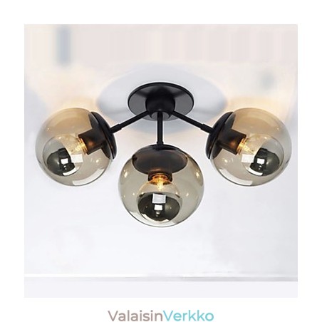 Seinälamput Lasipallo 3Lights Outdoor Indoor Seinävalot l Rustic Lodge Metal Seinälamput Lasipallo 3Lights Outdoor Indoor Seinävalot l Rustic Lodge Metal