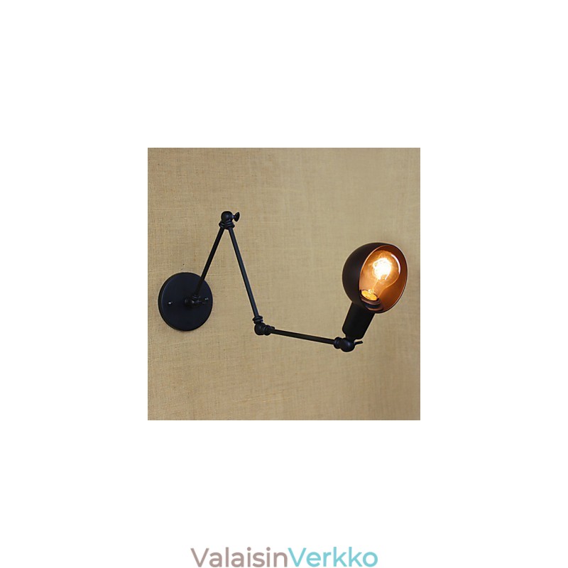 Persoonallinen pitkävarsi Säädettävä kulmatanko Kolme retro-olohuonelamppua Valaistus Koristeellinen seinävalaisin