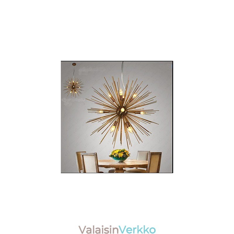 Retro Imitation Copper Creative line 12 kattokruunu