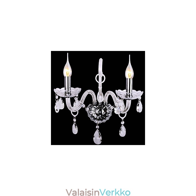 Modernit kristalliseinävalot, joissa on 2 valoa kynttilässä