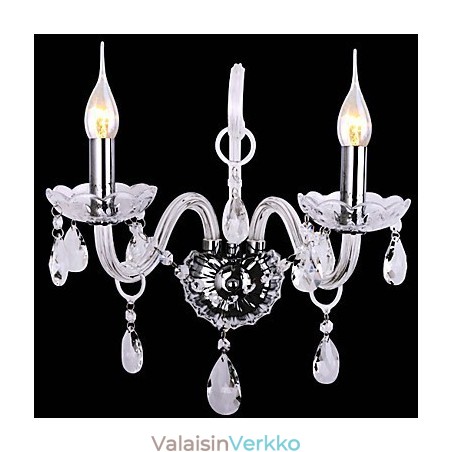 Modernit kristalliseinävalot, joissa on 2 valoa kynttilässä