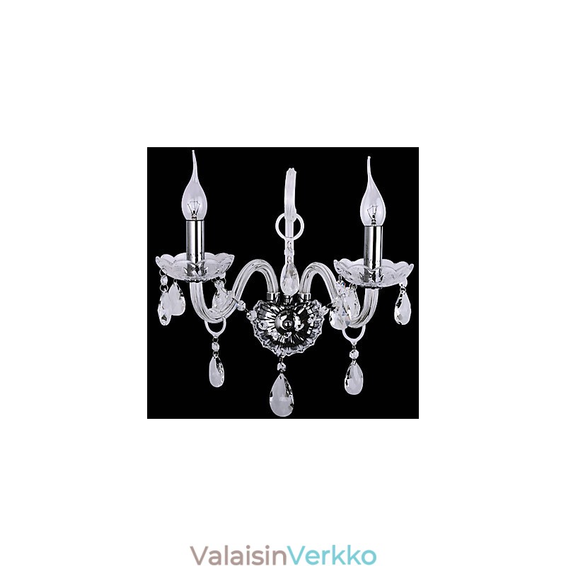 Modernit kristalliseinävalot, joissa on 2 valoa kynttilässä