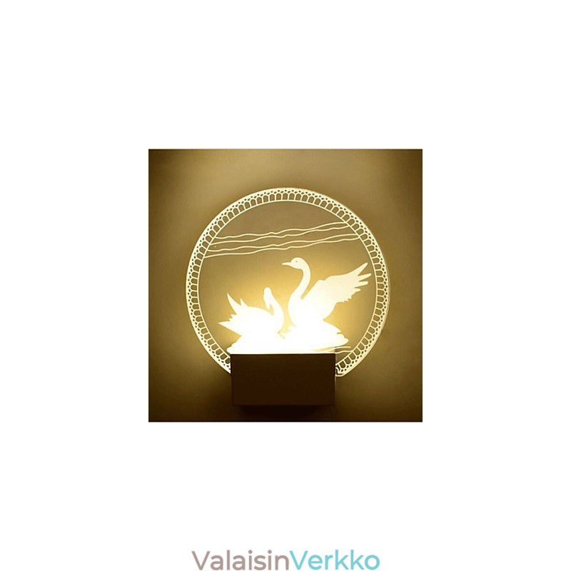 Akryyliseinävalaisin PVC-lamppu Valo moderni nykyaikainen metalli