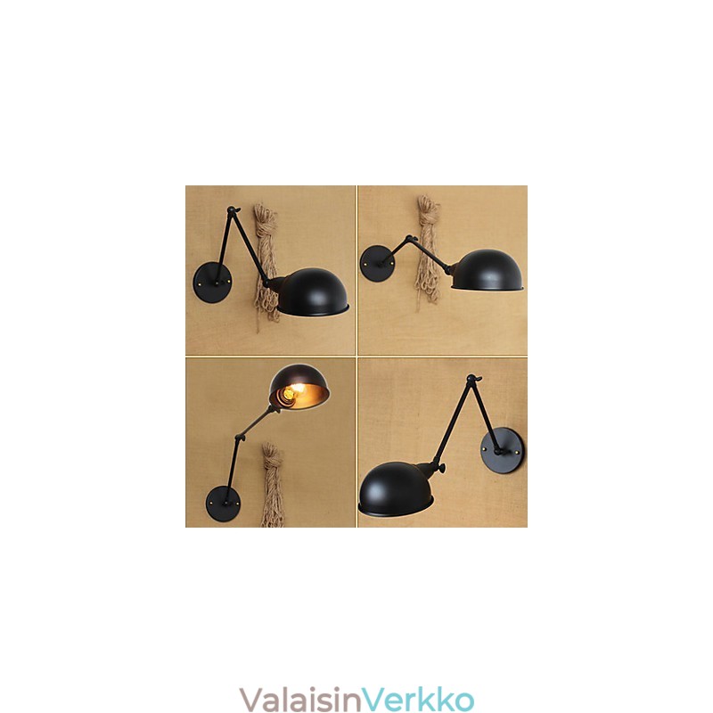 Teollisuustyylinen Retro kaksinkertainen pitkä käsivarsi Yksinkertainen persoonallisuus Ills yöpöydän äärellä oleva koristeellinen seinävalaisin