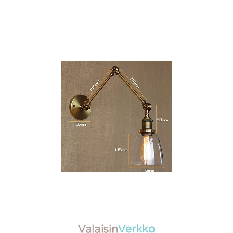 Retro Vintage RACK -makuuhuoneen sängyn vieressä Exclusive hotellin aulakoristeltu antiikkipronssinen seinävalaisin