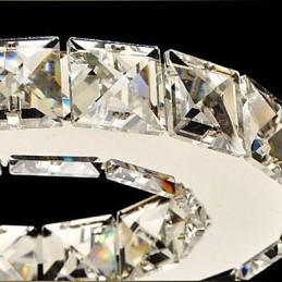 Crystal Flush Mount 3 Lights Moderni läpinäkyvä galvanointi ruostumatonta terästä