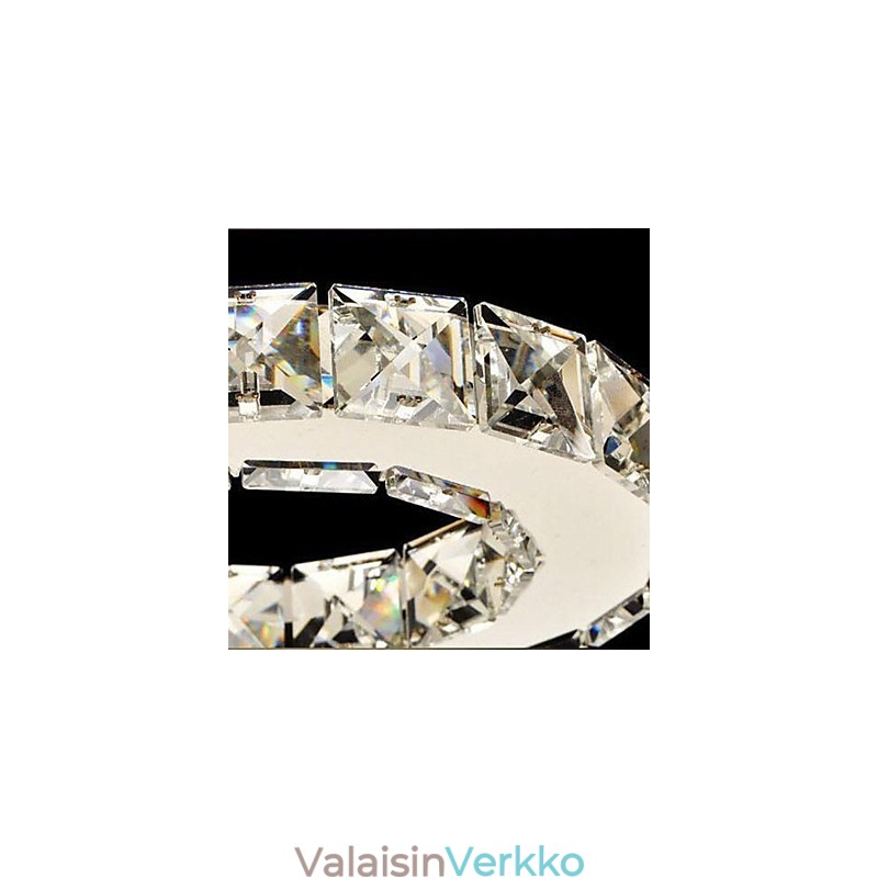 Crystal Flush Mount 3 Lights Moderni läpinäkyvä galvanointi ruostumatonta terästä