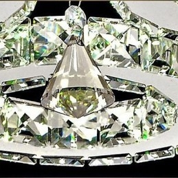 Crystal Flush Mount 3 Lights Moderni läpinäkyvä galvanointi ruostumatonta terästä