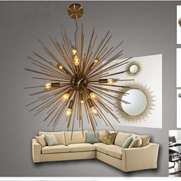 Retro Imitation Copper Creative line 12 kattokruunu