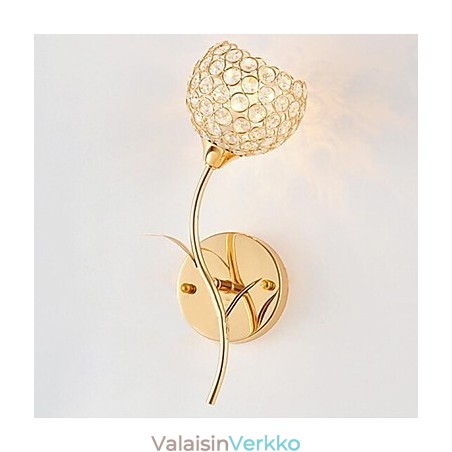 Kristalliset seinävalaisimet modernia nykymetallia