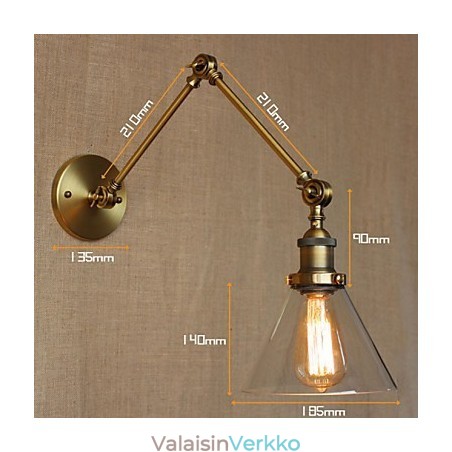Teollinen tyyli retro vintage-kaupat Makuuhuone Moderni kirkkosali Koristeltu pronssinen seinävalaisin Teollinen tyyli retro vintage-kaupat Makuuhuone Moderni kirkkosali Koristeltu pronssinen seinävalaisin
