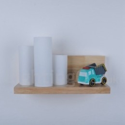 Minityyliset seinävalaisimet lasivarjostimilla Moderni nykyaikainen puinen bambuseinävalaisin