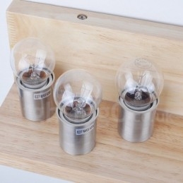 Minityyliset seinävalaisimet lasivarjostimilla Moderni nykyaikainen puinen bambuseinävalaisin