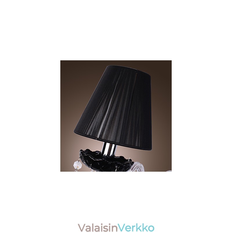 Kristalli seinävalaisin 2 valolla kangasvarjostimessa