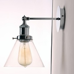 Art Deco -seinävalaisin lasikartiolla