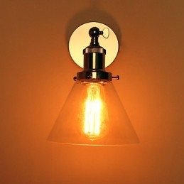 Art Deco -seinävalaisin lasikartiolla