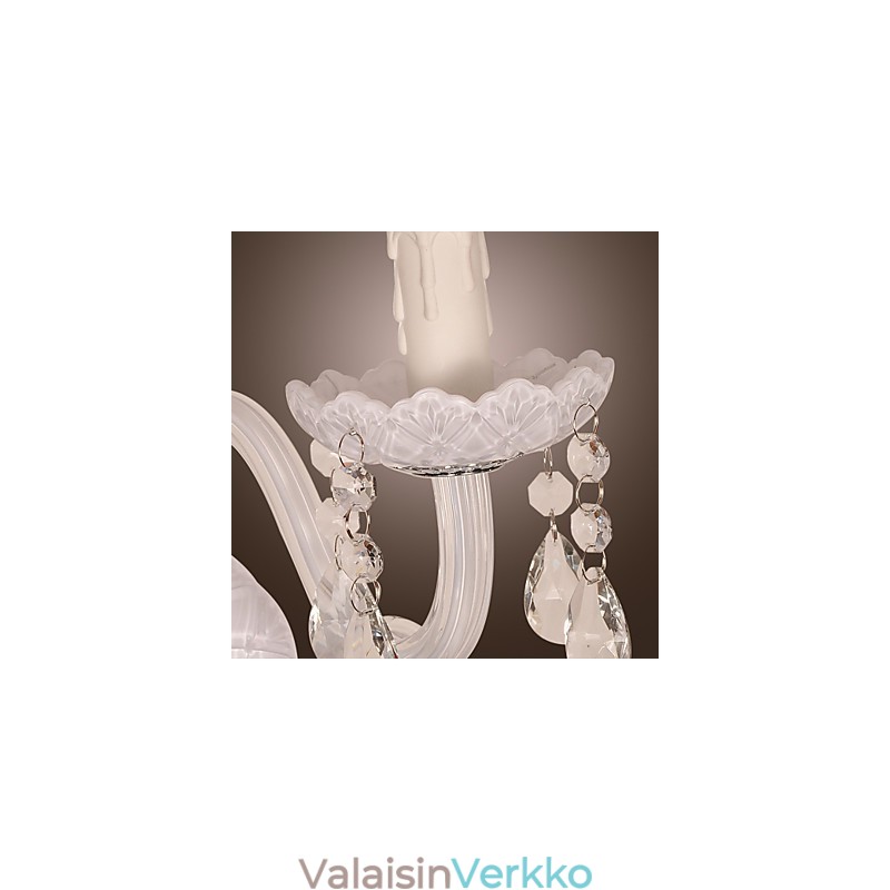 Kristallinen seinävalaisin 2 kynttilälampulla