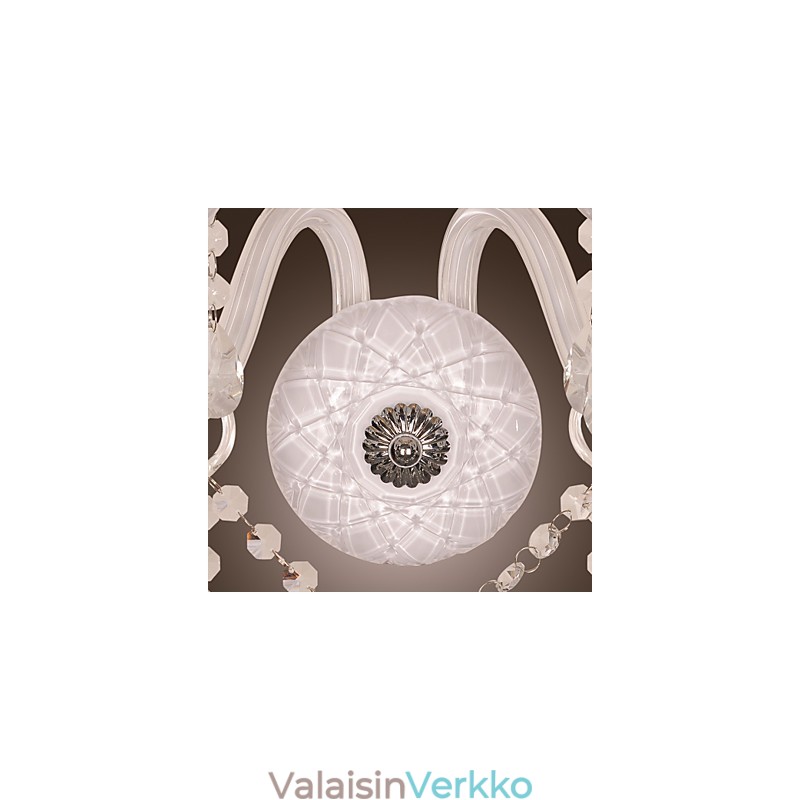 Kristallinen seinävalaisin 2 kynttilälampulla