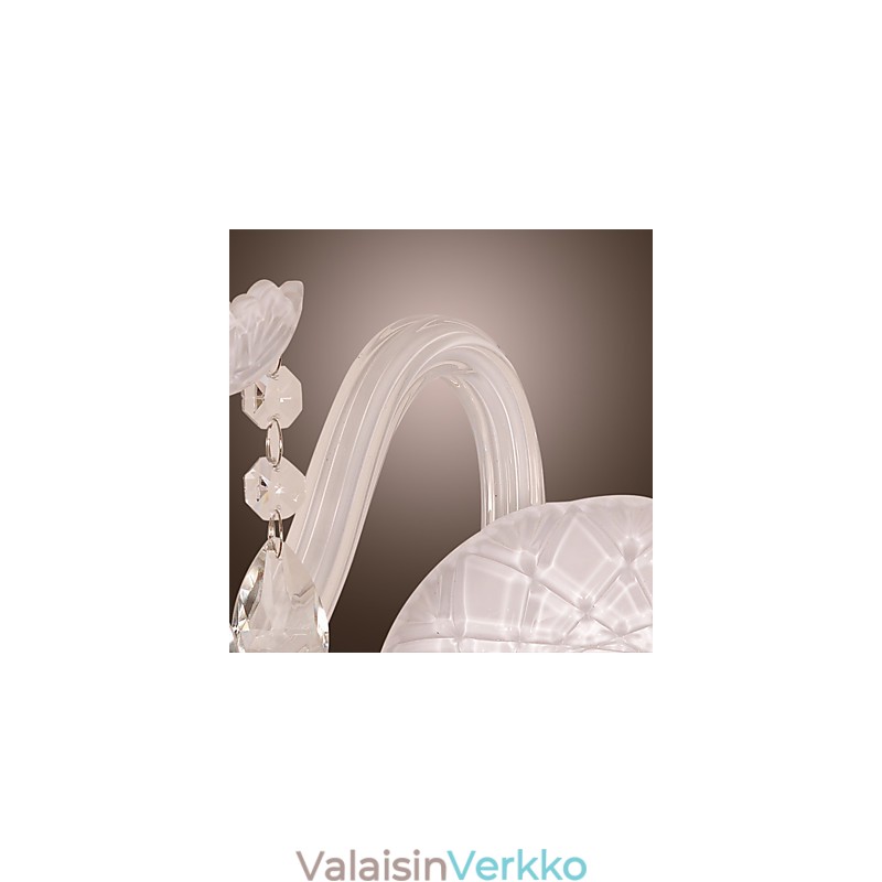 Kristallinen seinävalaisin 2 kynttilälampulla