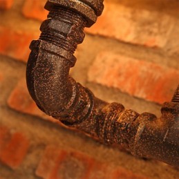 Retro Bar Iron Seinävalaisimet Mini Style Rustic Lodge Metal