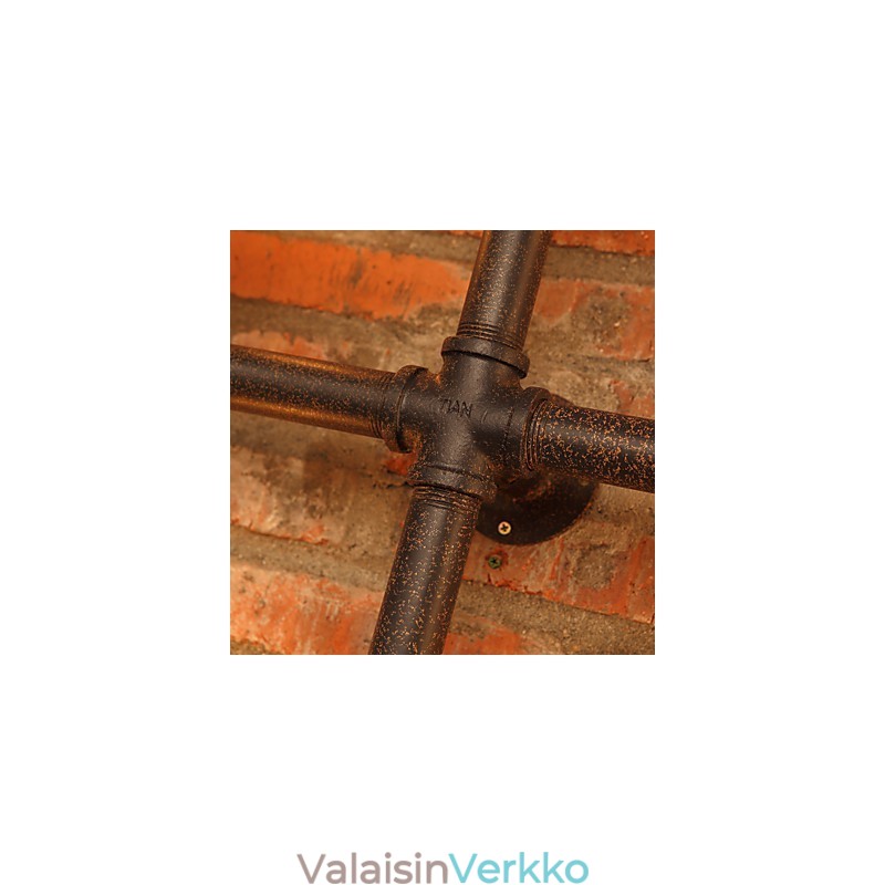 Retro Bar Iron Seinävalaisimet Mini Style Rustic Lodge Metal