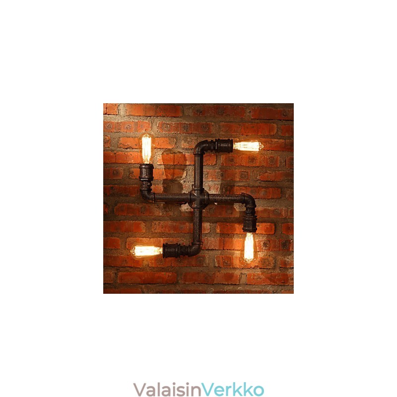 Retro Bar Iron Seinävalaisimet Mini Style Rustic Lodge Metal