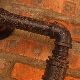 Retro Bar Iron Seinävalaisimet Mini Style Rustic Lodge Metal