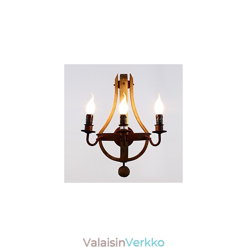 Vintage amerikkalainen maalaismainen puinen seinäviinitynnyrivalaisin olohuoneen ja makuuhuoneen valaisin