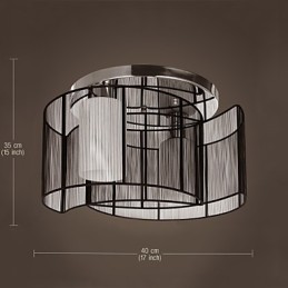 Kattovalaisin Moderni muotoilu 2 valoa musta