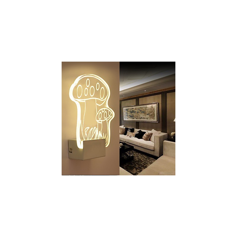 Akryyliseinävalaisin PVC-lamppu Valo moderni nykyaikainen metalli