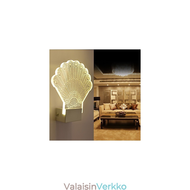 Akryyliseinävalaisin PVC-lamppu Valo moderni nykyaikainen metalli