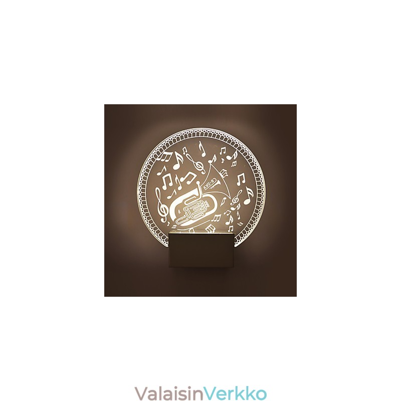 Akryyliseinävalaisin PVC-lamppu Valo moderni nykyaikainen metalli