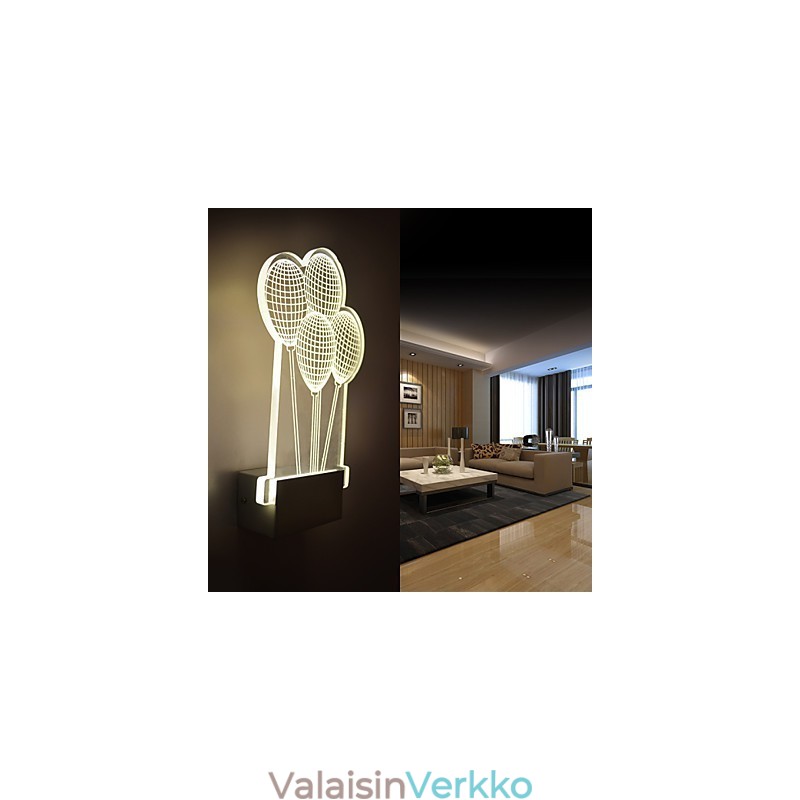Akryyliseinävalaisin PVC-lamppu Valo moderni nykyaikainen metalli