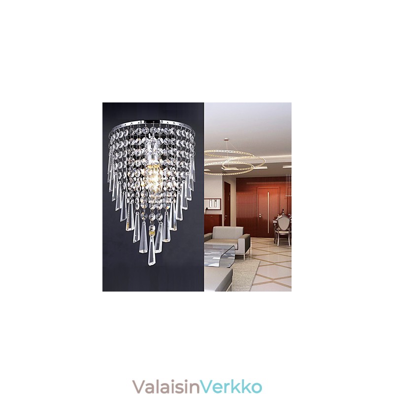 Tyylikäs kristalliseinävalaisin 1 valolla